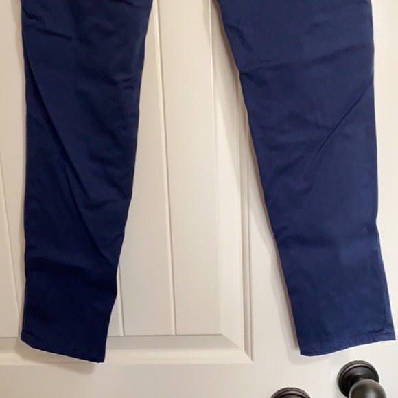 Lilly Pulitzer Worth Skinny Mini Pant Navy Blue Sateen Classic Basic Size 4 - Picture 11 of 16